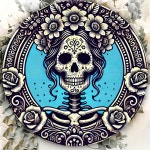 알루미늄 호일 조각 예술 자의 설탕 해골 테마 금속 표지판 차고 농장 레스토랑용 1. 1 : 바이몰28호점