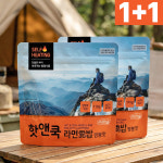 1+1 브리즈문 발열 전투식량 핫앤쿡 캠핑 등산 도시락 비상식량 라밥 라면밥 라면애밥 : BreezeMoon