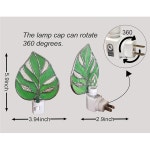 DUONAYU 스테인드글라스 Monstera deliciosa Liebm 야간 조명 식물 : 레몬3