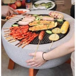 스톤화로 대형 바비큐 그릴 불멍 화로대 마당 화로 : 네비오스