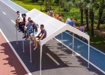 간이 주차 천막 야외 간이주차장 농막 차고 간이차고 주차천막 이동식 임시 : 만물가판대