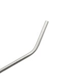 TiTo 티타늄 빨대 저녁 식사 강력하고 초경량 청소 브러시 음용 Dia 7mm X 0.4mm, 구부러지고 곧은 두 가지 모양 합금 빨대(2팩)(2개... 