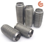 자동차 배기 튜브 입구 스테인레스 스틸 플렉스 파이프 커플러 인터록 포함   메쉬 벨로우즈 51mm 60mm : 머스트2상사