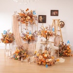 H8959 가을 커피 모란 오렌지 과일 웨딩 배경 걸이 꽃 장식 테이블 센터피스 바닥 사진 소품 : 그리다상사