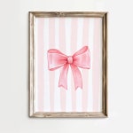 핑크 리본 캔버스 프린트 프렌치 파스텔 오큐트 감성 유아실 벽 아트 포스터 모던 거실 홈 데코 1. 1 : 바이몰23호점