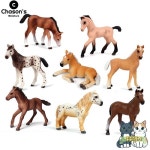 미니어처 포니 말 카우보이 스터드 농장 안정적인 기병 액션 피규어 동물 모델 Appaloosa Hannover Clydesdale 쿼터 : 쿠쿠스토어10