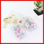 투투 투명 색상 압정 플라스틱 푸시 핀 사진 벽 소프트 보드 나무 코르크 패션 크리 에이 티브 선물 h0242 : 더리빙마스터