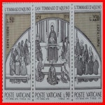A1 vatican, 1974, 포스트 우표 수집, 3 피스 : 더헤븐하우스