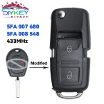 DIYKEY 5FA 008 548  007 680 VW Bora Polo 골프 Passat Lupo Seat Ibiza Cordoba Fob Remote 433MHz ID48 용 : 벨로시안