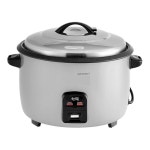 60컵 상업용 밥솥 및 온열기, 전기 1550W, 논스틱 냄비 스테인리스 스틸, 19.25x17.38x12.63 인치, 탈착식 뚜껑, 실버 : 등대샵스토어