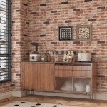 레드 브릭 스틱 벽지 페이퍼 43 벽난로 방수 탈착식 자체 3D 주방 인조 비닐 접착 17 3 x 197 : 오늘도 탐나