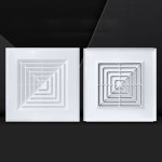 정사각형 천장 조정 가능 설치가 용이함 에어컨 콘센트 구 출구 구 액세서리 용 환기 : 조우나