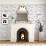 PEO 흰색 벽돌 벽지 197인치 종이 9CM 인조 4CM 43 접촉 17 용지 그레이  Gray 17 3 x 78 8 : 오늘도 탐나