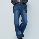 리하이] 스티치 진청 와이드 데님팬츠 (S,M,L) : Rehi 리하이