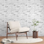 PEO 흰색 벽돌 벽지 197인치 종이 9CM 인조 4CM 43 접촉 17 용지 그레이  Gray 17 3 x 78 8 : 오늘도 탐나