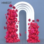 다색 장미 난초 폼폼 5D 꽃 줄 웨딩 배경 아치 KT 보드 장식, 연회 바닥 이벤트 파티 소품, H8887 : 그리다상사
