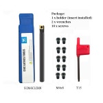 Zouzmin 1/2 인덱싱 가능한 금속 가죽 회전 공구 홀더 보링 바(CCMT09T304 /CCMT32.51... CCMT 인서트 코팅 CNC 선반 교체 커터 : Amazing007