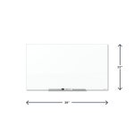 쿼텟 드라이 이레이즈 보드 39인치 22인치 유리 화이트 G3922IMW 와이드 50 W x 28 H : 플로우에디트