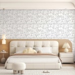 TILTIL 스틱 벽지 흑백 침실용 접촉 용지 접착 종이 탈착식 43 500 197인치  17 3 x 197 : 오늘도 탐나