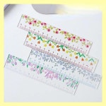 15 cm 유화 패턴 눈금자 다기능 diy 그리기 도구 학생 꽃 학교 사무용품 : 더리빙마스터