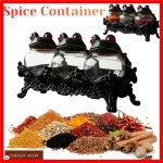 수제 마녀 개구리 약국 향신료 병 투명 양념 3개 세트 소금 후추 용기 : 더헤븐하우스