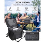 다란너 휴대용 발전소 60,000mAh(저장 가방 포함), 192Wh LiFePO4 배터리 백업, 2 AC 300W(600W 서지) 콘센트 포함 태양광 발전기, USB-C... 