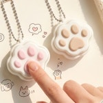 고양이 발바닥 냥발 키캡 키보드 클리커 키링 귀여운 클릭커 딸깍이 스트레스해소 키홀더 : 슈가팬시샵