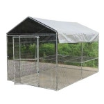 조립식 야외 닭장 양계장 사육장 대형 철망 울타리 케이지 하우스 농장 플라스틱 울타리 + 빗물 천 아연도금 2x2x2m + 칸막이 베드 : 지구22호