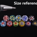 유리 공예 비즈 로트 플랫 라운드 플라워 패턴 쥬얼리 제작 결과물 1. 16 : 바이몰30호점