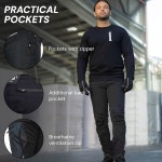 Workwear ProOne Adventure 아웃도어 하이킹 팬츠 남성용 통기성 및 내구성 부분 방수 립스톱 카고 BAJ1R 블랙. Small : 비지니스플러스20