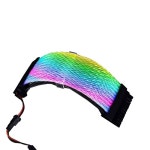 JMT 24핀 ATX 전원 공급 장치 RGB 동기화 슬리브 케이블 키트 PSU GPU CPU 8핀 연장 빗과 5V 3핀 PC 케이스용 5V-ARGB 케이블(싱글 8핀... 
