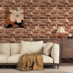 THEPER 레드 브릭 스틱 접착 방수 43 49 벽돌 자체 가구 주방 인조 데코 3D  17 3 x 197 : 오늘도 탐나