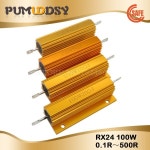 RX24 100W 50W 와트 전원 금속 쉘 알루미늄 금 저항 1R 2R 3R 4R 5R 6R 8R : 머스트2상사
