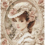 우아한 미인쇄 급 크로스 키트 자수 예술 수제 바느질 홈 데코 1. 18CT white canvas : 한겨리샵18호점