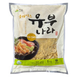 빠르미쇼핑 두솔 슬라이스 유부 나라 1kg 우동 전골용 국수 유부슬라이스 고명 토핑 : 빠르미쇼핑