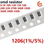 100PCS 1206 1% 1R 4.7R 22R 30R 1k 2k 68R 68K 330K 2.2k 3.3k 47k 1K K -1M : 머스트2상사