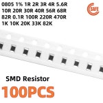 100개 0805 SMD 저항기 1% 1R 68R 82R 옴 1K 4.7K 33K 82K 1M : 머스트2상사