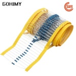 100pcs 1/4W 금속 필름 저항기 1R ~ 22M 100R 220R 330R 1K 1.5K 2.2K 3.3K 4.7K 2K2 3K3 4K7 옴 : 머스트2상사