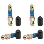 Dsnaduo 4 PCS 스피드 블리더, 블리더 밸브, 브레이크 블리더 나사, 먼지 캡이 있는 퀵 블리더, M7x1.0-34.5mm, H9411-4, 105400, 639570... 