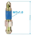 Dsnaduo 4 PCS 스피드 블리더, 블리더 밸브, 브레이크 블리더 나사, 먼지 캡이 있는 퀵 블리더, M7x1.0-34.5mm, H9411-4, 105400, 639570... 