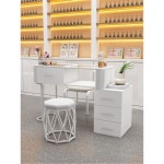 가구 하부장 팔받침대 손목 네일아트 네일테이블 책상 테이블 1 텍스쳐 올 화이트 80 벤치 없음 : 돈쭐가게