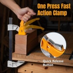 파워텍 8인치 바 클램프(2팩) u2013 고속 액션 기어 클램프... 죠 및 스프레더 기능이 있는 퀵 릴리스 목공 클램프(72120) : Amazing007