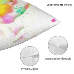 파스텔 고요한 광장 베개 커버 폴리 에스터 리넨 벨벳 인쇄 우편 장식 소파 쿠션 1. As Picture : 한겨리샵16호점