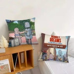 로봇 꿈 만화 영화 베개 케이스 광장 침실 소파 레저 컴포트 쿠션 자동차 거실 홈 인테리어 1. 30x30 : 한겨리샵16호점