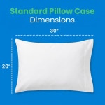 에코레어 12 스탠다드 사이즈 베개 커버 면 리치 T200 화이트 폴리코튼-20 x30 (최대 20인치 X 28인치 베개) - 가정, 호텔, 병원, 휴가 대여... 