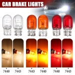 1pcs T20 7440/7443 신호등 12V21W 투명 유리 DRL 주간 주행 등 정지 브레이크 테일 전구 : 페이보