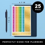 PAPERAGE 플래너 스티커 액세서리 캘린더 저널 및 노트북용 멀티컬러 골드 포일 (무 : 바이앤브릿지