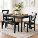 보라암 셰이커 백리스 우드 벤치 - 블랙 마감 : 딜리고라인