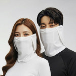 가드맨 자외선차단마스크 귀덮개 얼굴햇빛가리개 자전거 러닝 골프마스크 와이즈핏 플러스, 화이트 L(평균 남성) : 다인누리