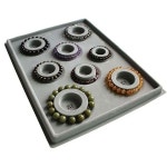 트레이 목걸이 구슬 트레이 수지 다기능 회색 유성 구슬 보드 DIY 목걸이 도구 측정 도구 쥬얼리 디자인 : 제스116